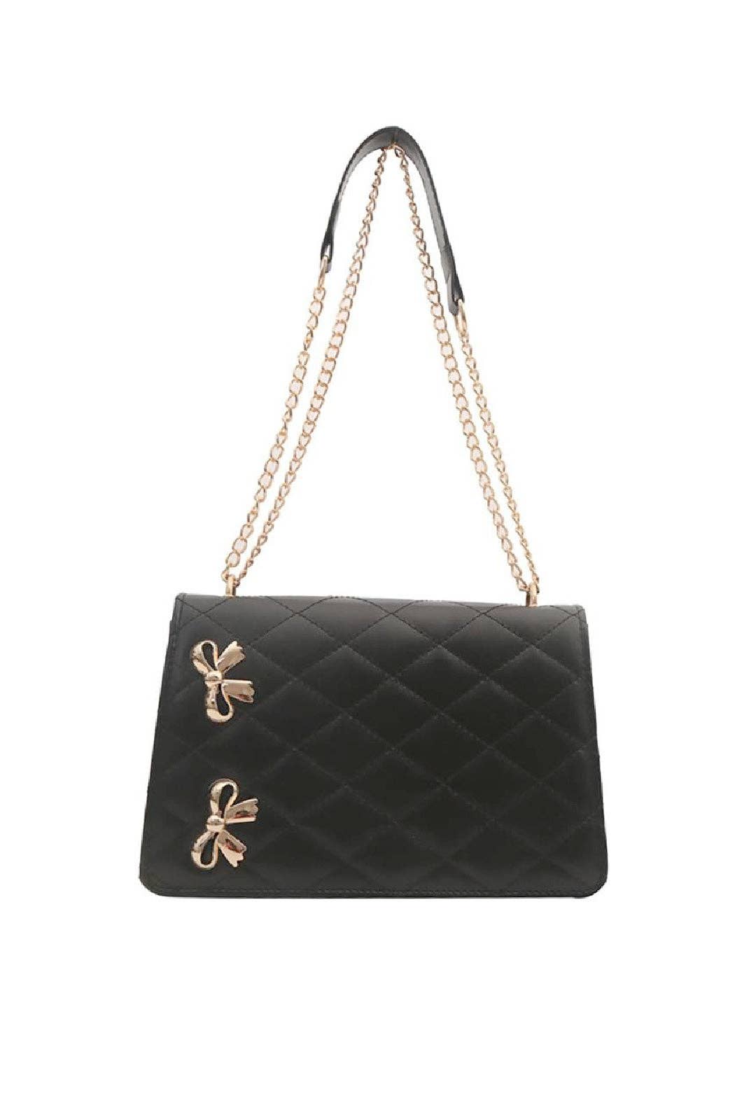 Quilted Bow Crossbody Shoulder Bag