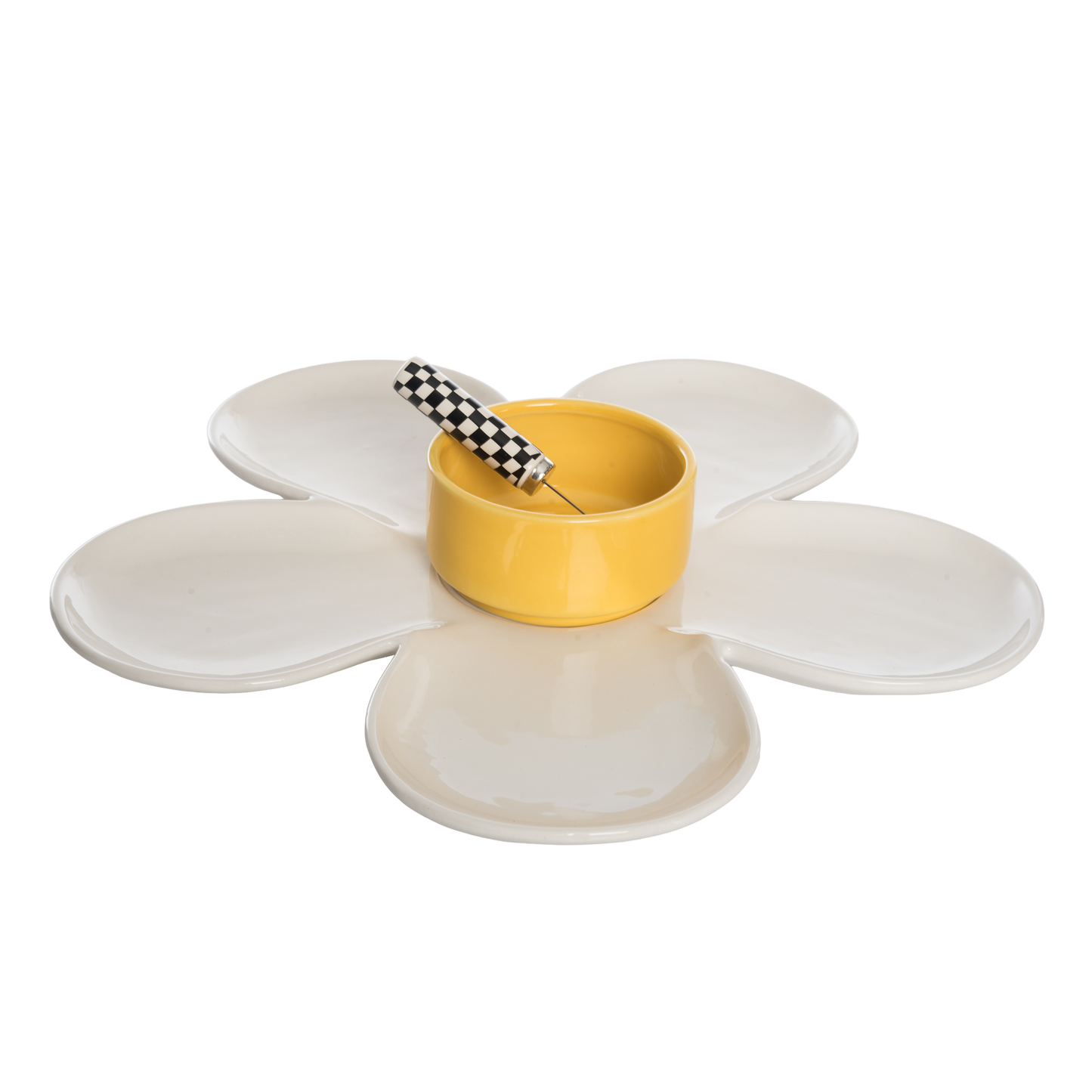 Daisy Platter & Bowl w/ Spreader S/3