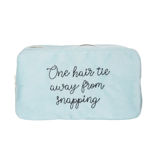 One Hair Tie Away Large Velvet Bag