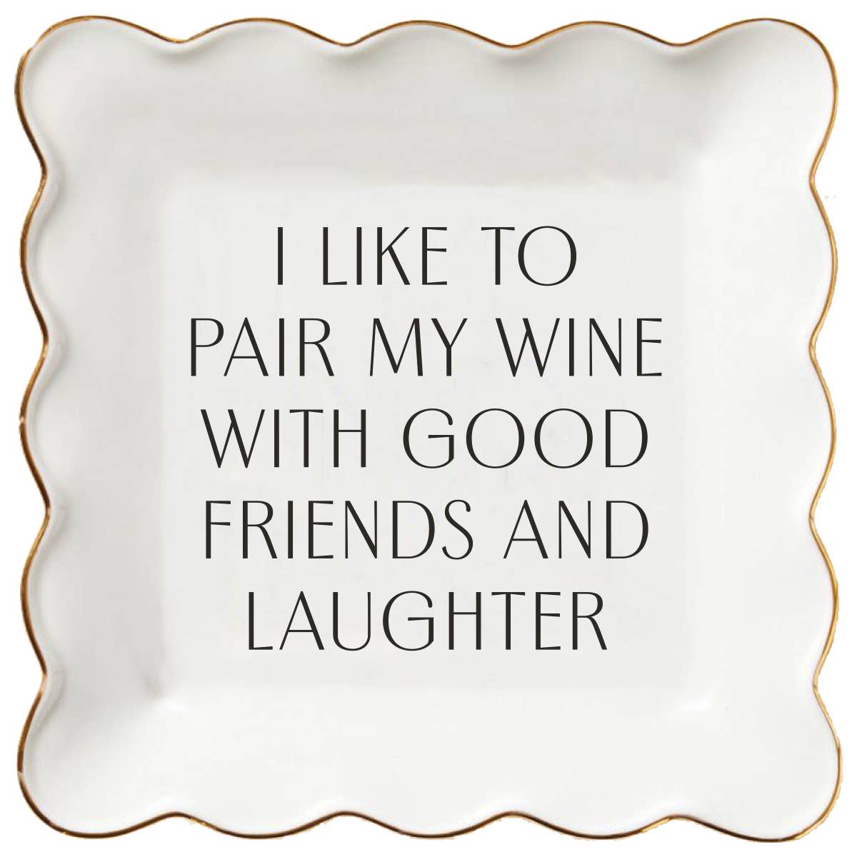 Ceramic Trinket Tray | I Like To Pair My Wine