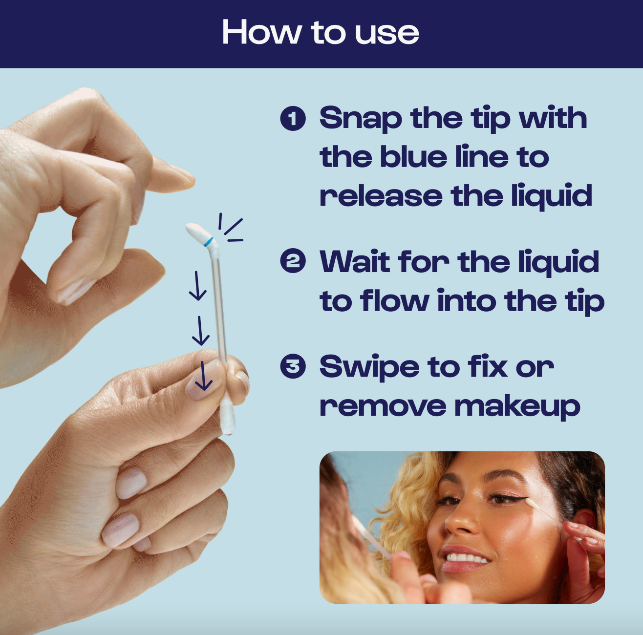 Tip Off - Liquid-Filled Makeup Removing Swabs