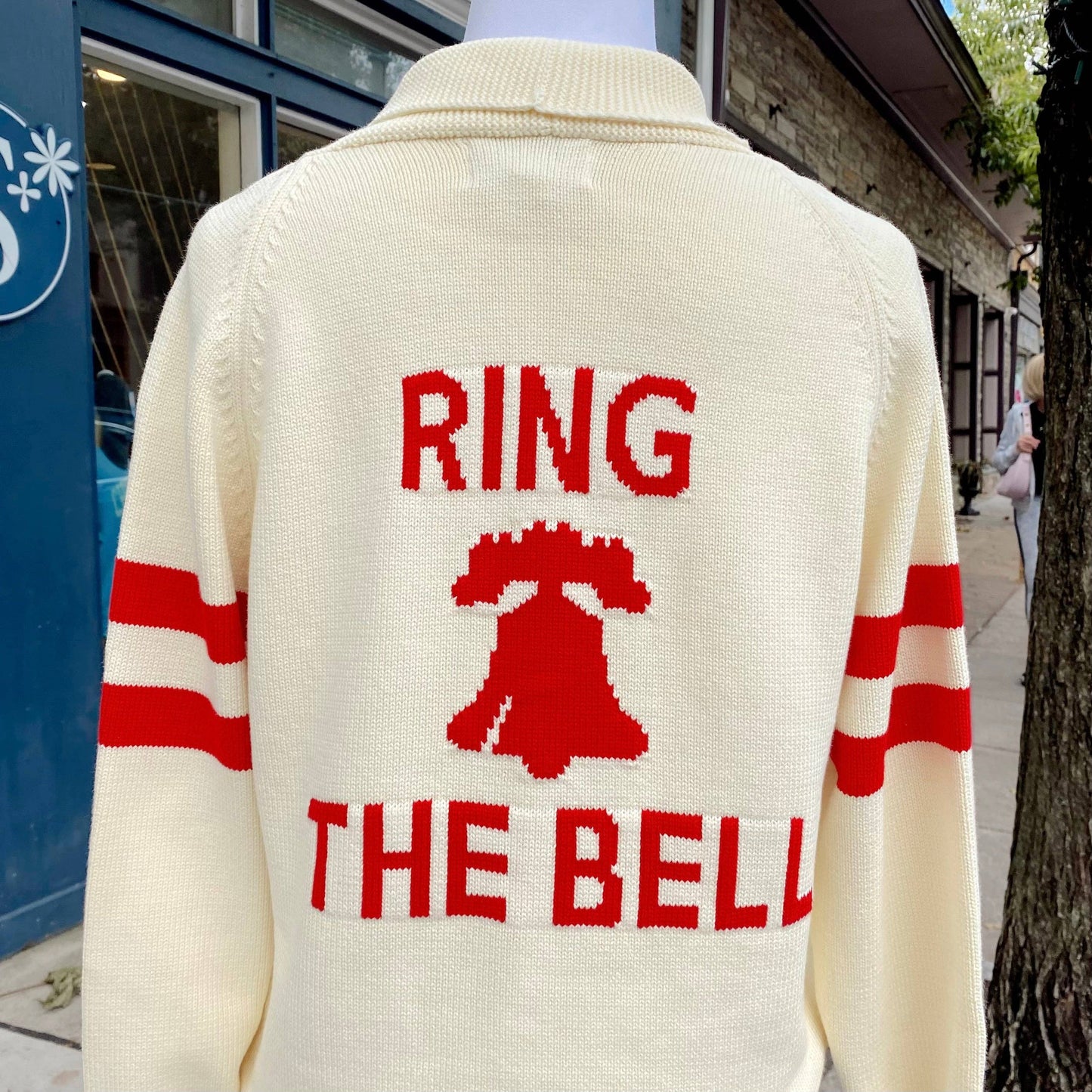 Philadelphia Phillies "Ring the Bell" Collared Knit Cardigan