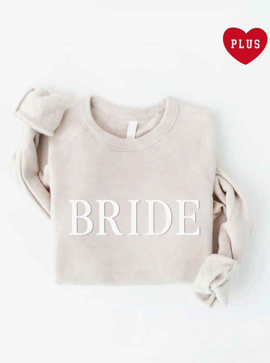 Bride Puff Graphic Sweatshirt (Plus Size)