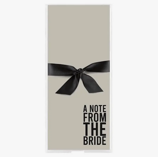Notepaper in Acrylic Tray - A Note from the Bride