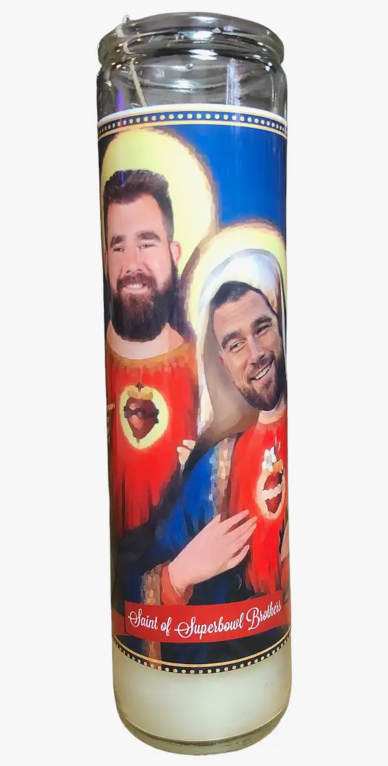 Kelce Brothers Devotional Prayer Saint Candle