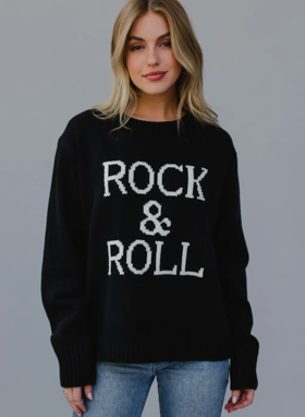 Black & White Rock & Roll Sweater