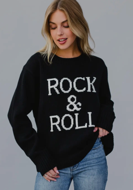 Black & White Rock & Roll Sweater