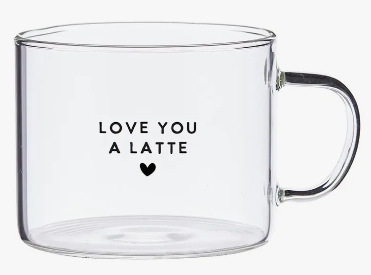 Love You A Latte Glass Mug