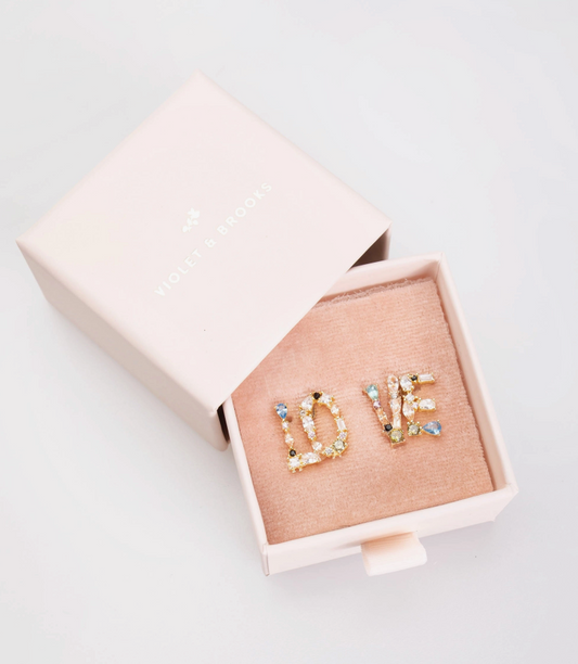 Mila Boxed Stud Earring - LOVE