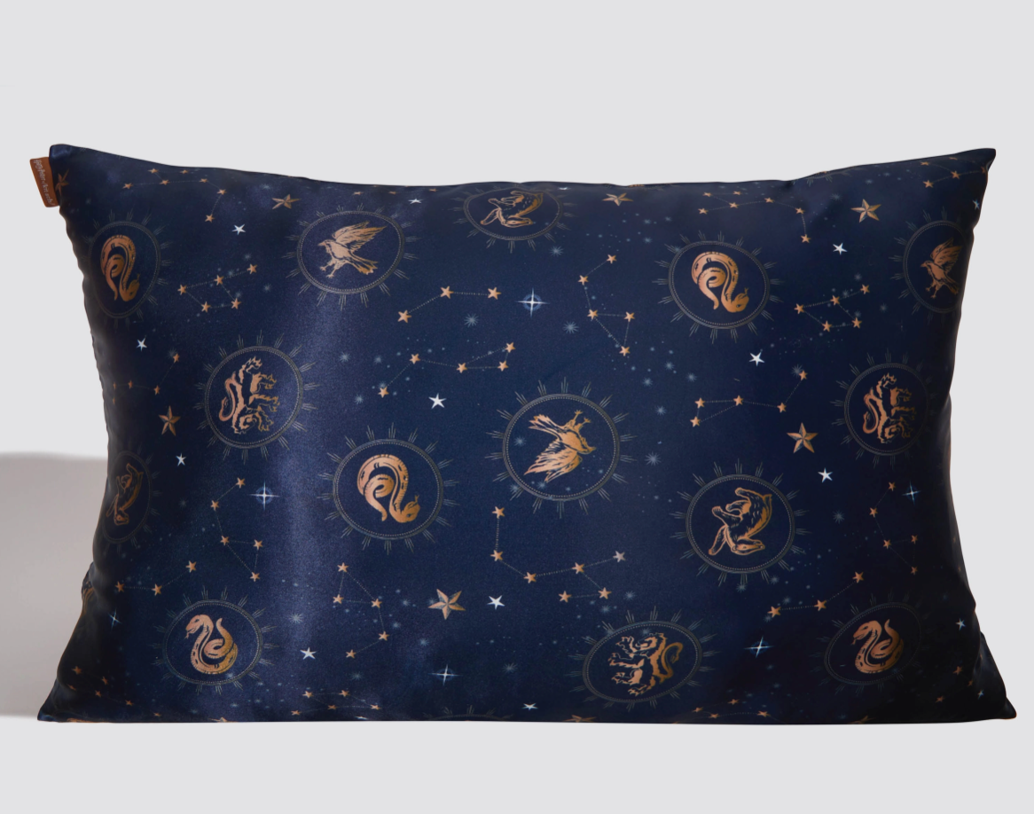 Harry Potter X Kitsch Satin Pillowcase Midnight At Hogwarts - Queen/ Standard