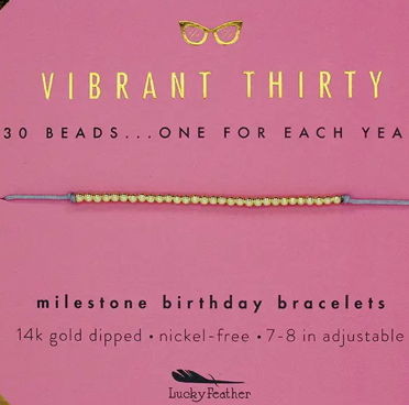 Milestone Birthday Bracelet - Vibrant Thirty