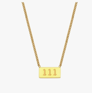 Gold Angel Number Necklace