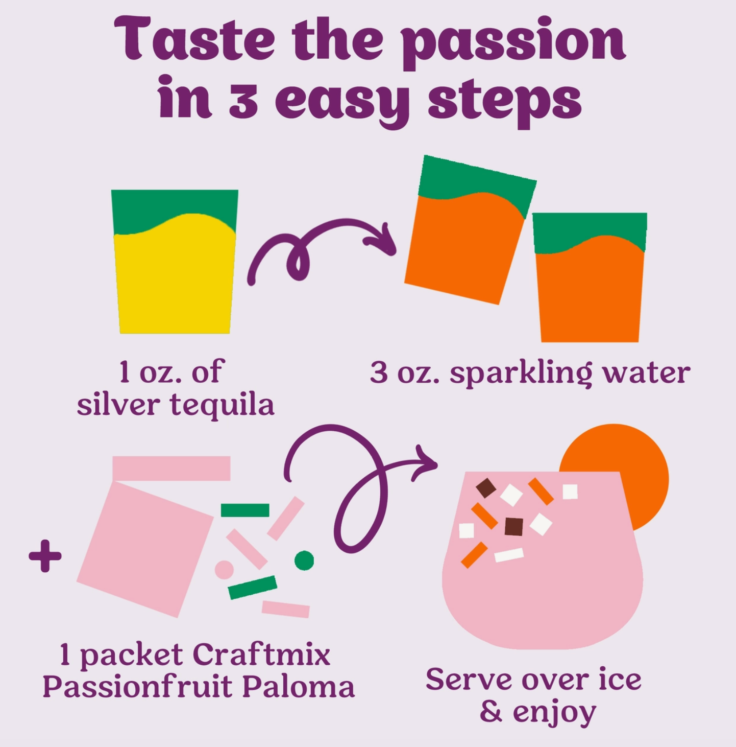 Passionfruit Paloma Cocktail & Mocktail Drink Mixer Packet