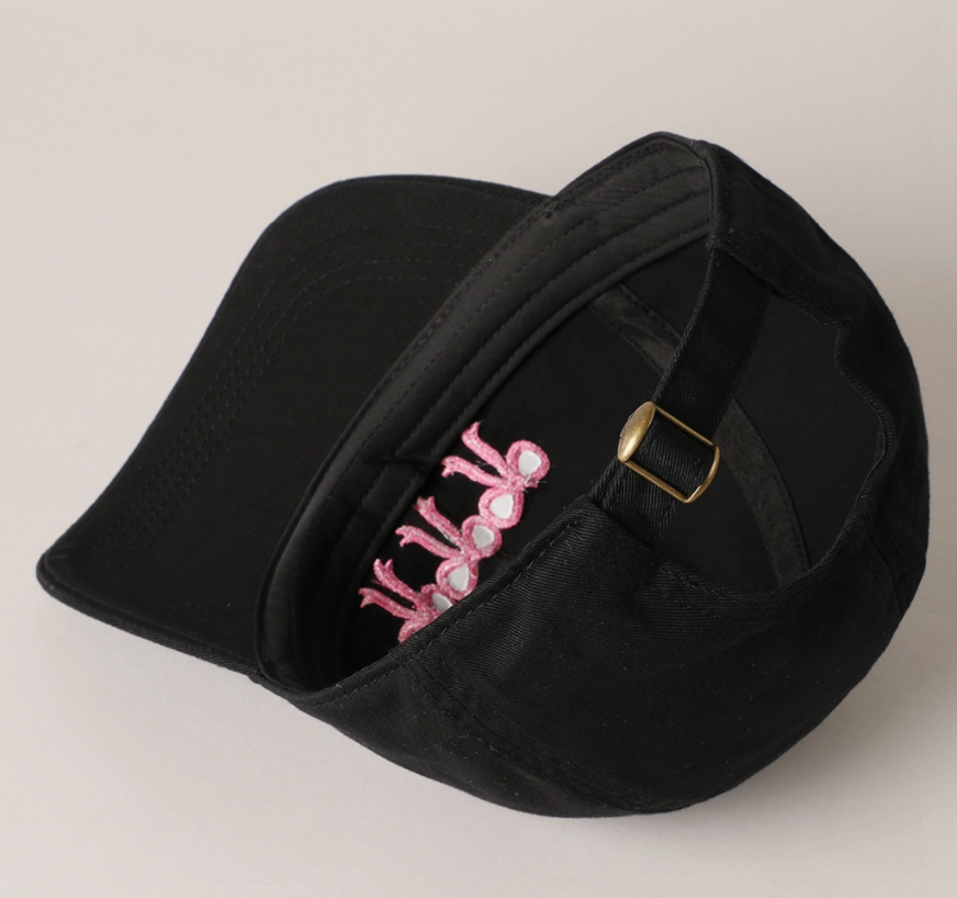 Triple Bow Embroidered Baseball Cap
