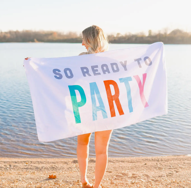 Ready To Party Bachelorette Beach Towel