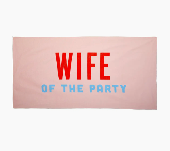 Wife of the Party Bachelorette Beach Towel