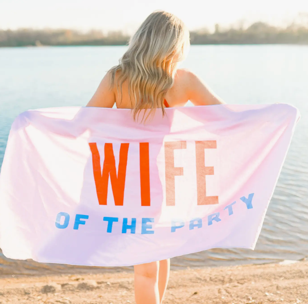 Wife of the Party Bachelorette Beach Towel