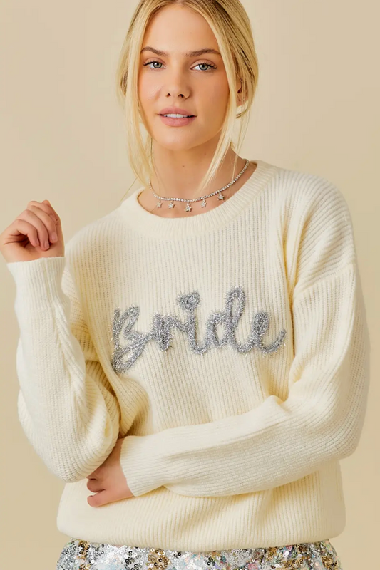 Bride Glitter Sweater