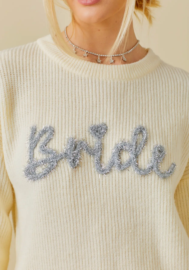 Bride Glitter Sweater