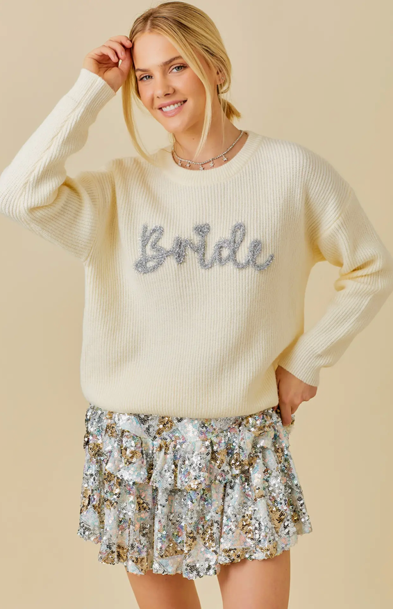 Bride Glitter Sweater