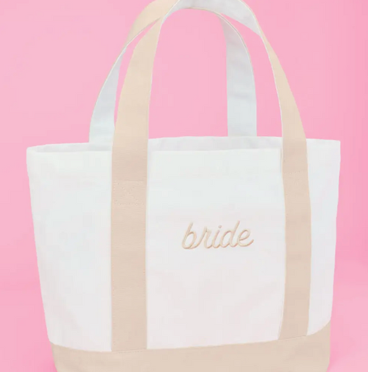 Bride Embroidered Tote Bag