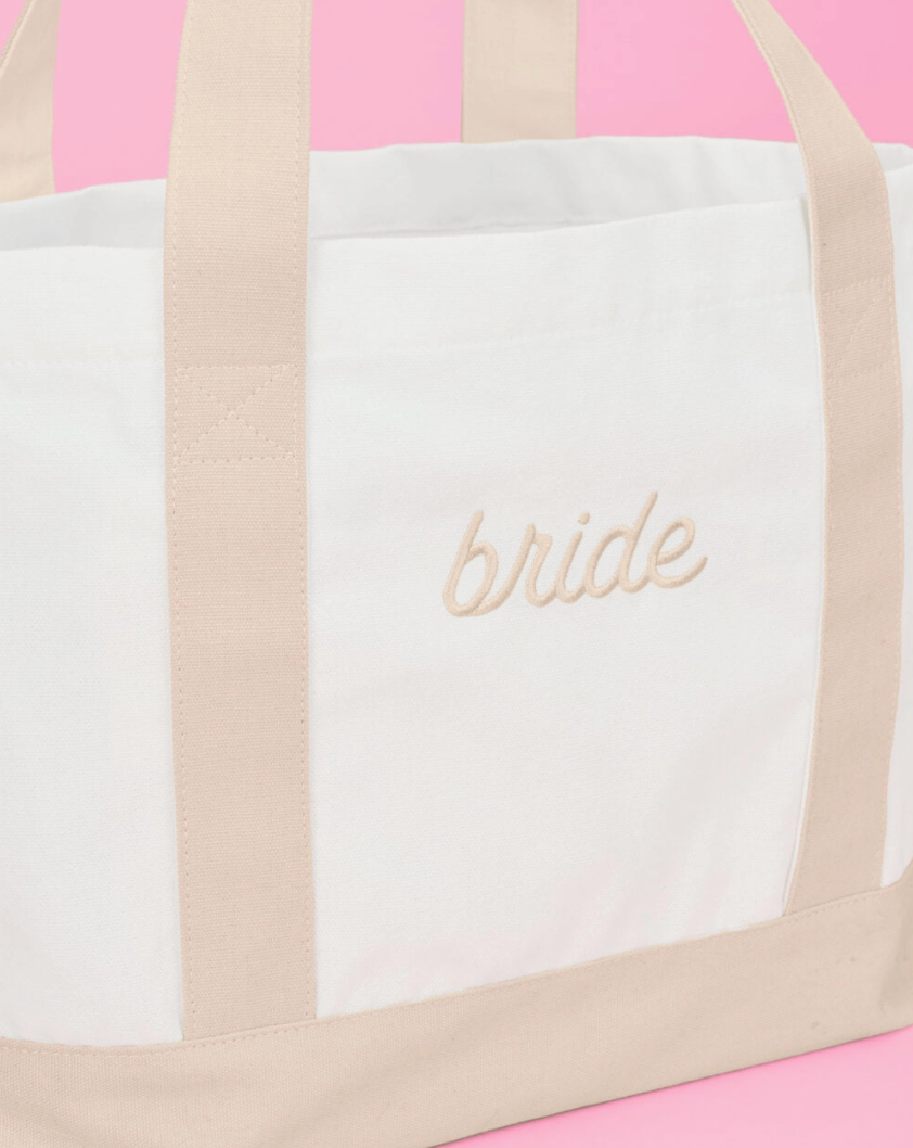 Bride Embroidered Tote Bag