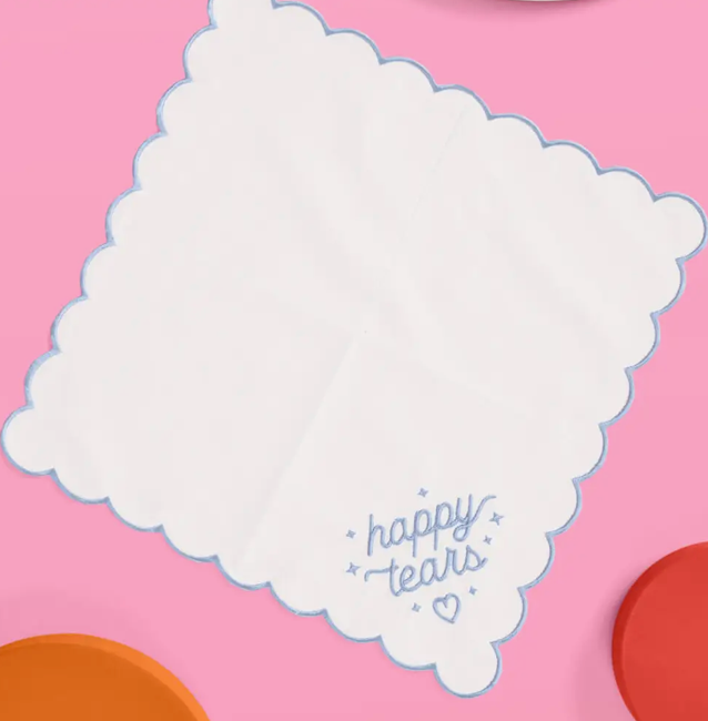 Happy Tears Bridal Handkerchief