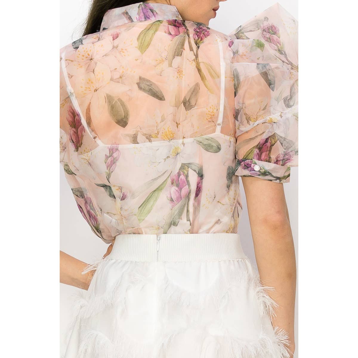 Organza Floral Top